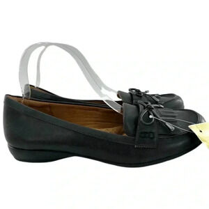 New Natural soul womens flats size 9 39 glee black bow kilti loafers academia